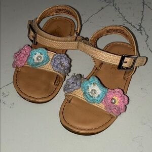 Sugar Kids Sandals with Colorful Floral Accents